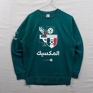 FIFA World Cup 2022 Mexico Sweatshirt Mens Medium Green Qatar Soccer Pullover